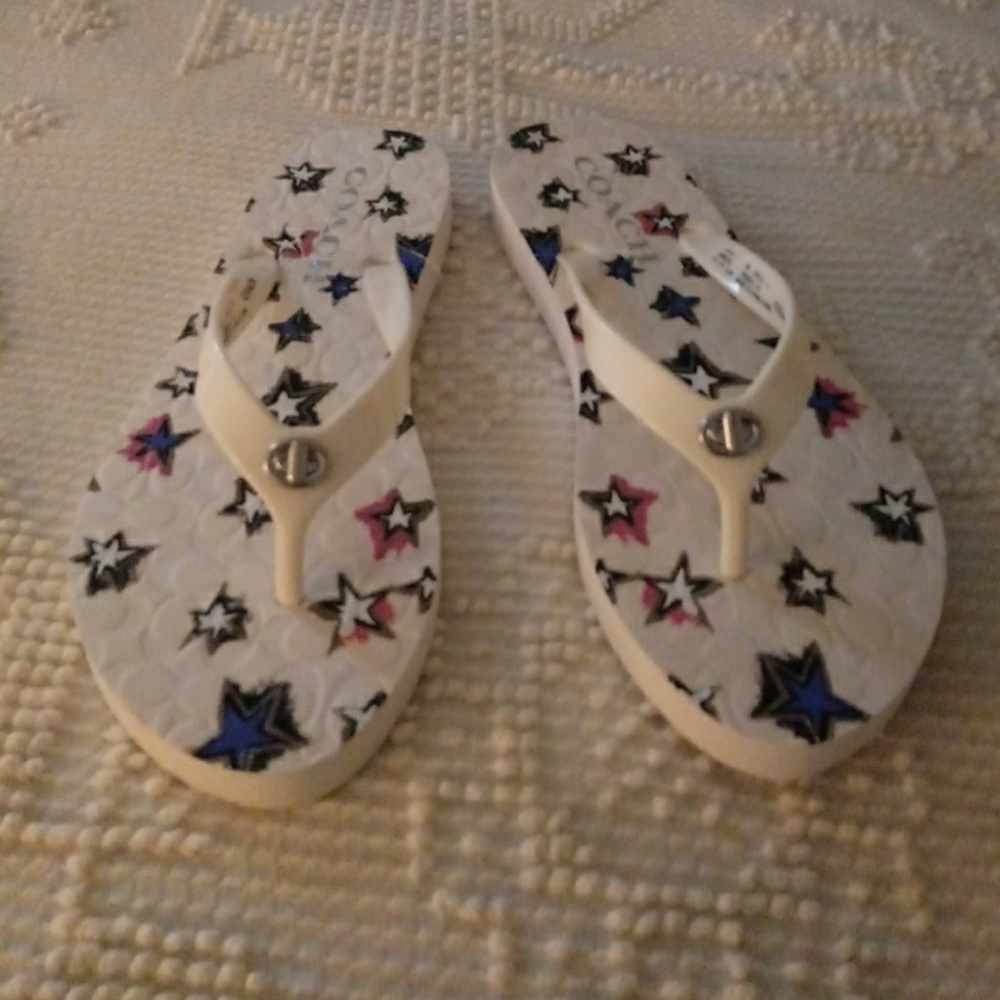 Coach star flip flops